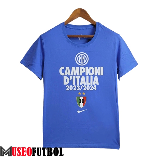 Camisetas De Futbol Inter Milan T-Shirt Champion Azul 2023/2024