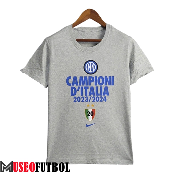 Camisetas De Futbol Inter Milan T-Shirt Champion Gris 2023/2024