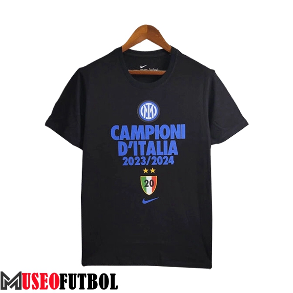 Camisetas De Futbol Inter Milan T-Shirt Champion Negro 2023/2024