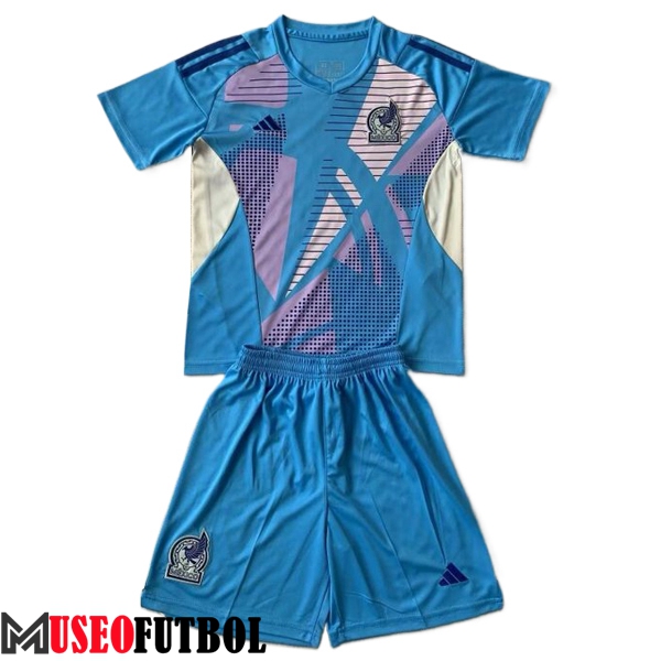 Camisetas De Futbol México Ninos Portero Azul 2024/2025