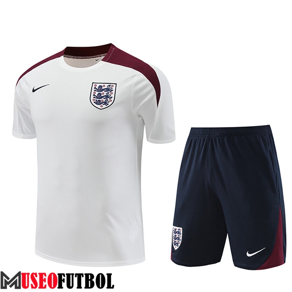 Camiseta Entrenamiento Inglaterra Blanco/Rojo 2024/2025