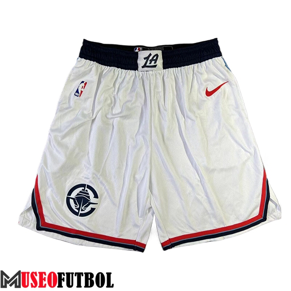 Cortos NBA Los Angeles Clipperss 2024/25 Blanco/Negro/Rojo