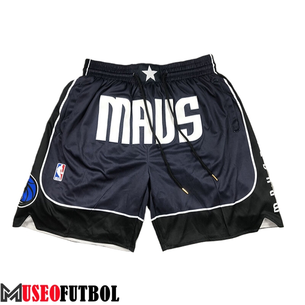 Cortos NBA Dallas Mavericks 2024/25 Negro/Blanco