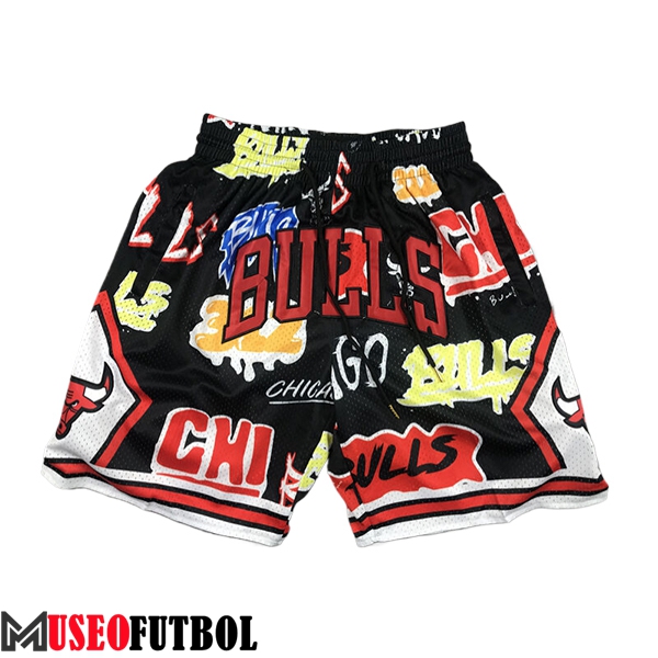 Cortos NBA Chicago Bulls 2024/25 Negro/Rojo/Amarillo