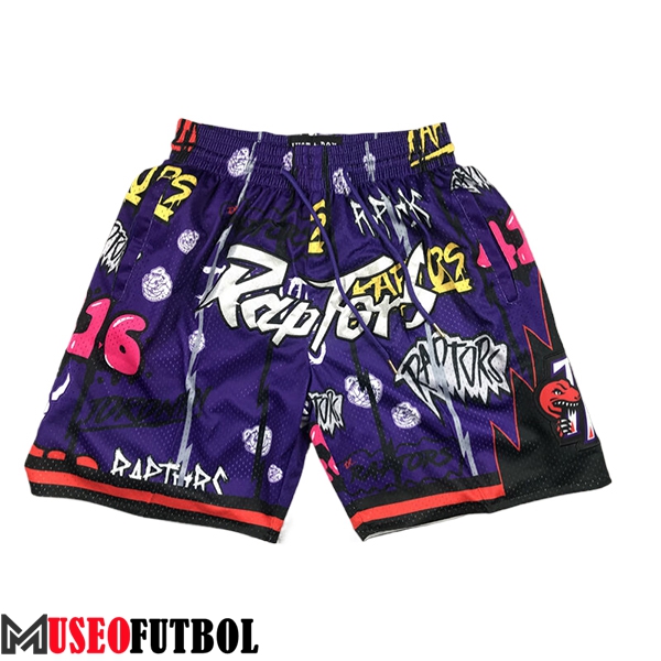 Cortos NBA Toronto Raptors 2024/25 Violeta/Blanco/Amarillo