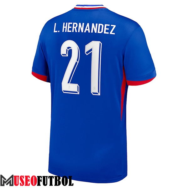 Camiseta Equipo Nacional Francia (L. HERNANDEZ #21) 2024/2025 Primera