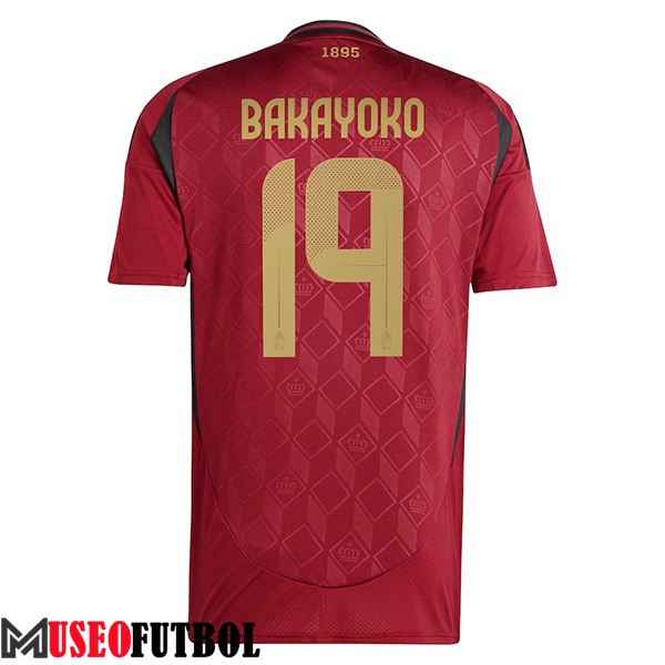 Camiseta Equipo Nacional Bélgica (BAKAYOKO #19) 2024/2025 Primera