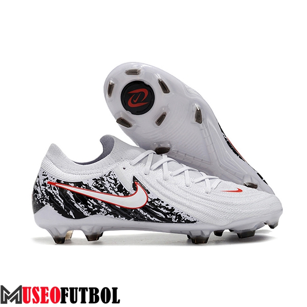 Nike Botas De Fútbol Phantom Luna Elite NU FG Blanco/Negro/Rojo