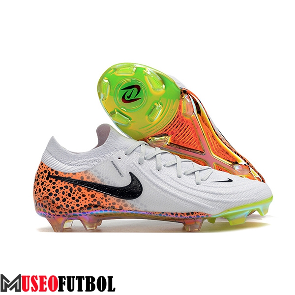 Nike Botas De Fútbol Phantom Luna Elite NU FG Blanco/Naranja/Negro