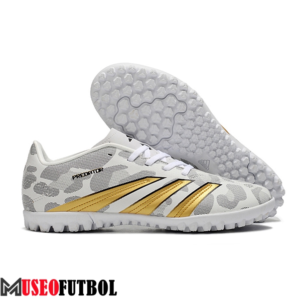 Adidas Botas De Fútbol Predator Club TF Blanco/Gris/Amarillo