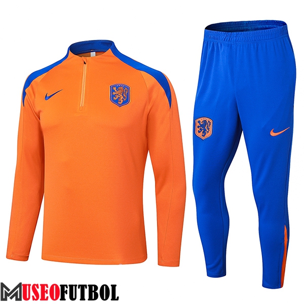 Chandal Equipos De Futbol Países Bajos Naranja/Azul 2024/2025