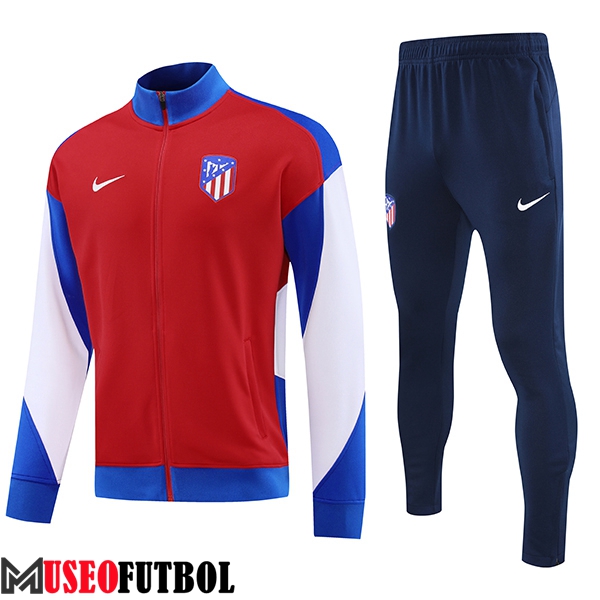 Chandal Equipos De Futbol Chaquetas Atletico Madrid Rojo/Azul/Blanco 2024/2025