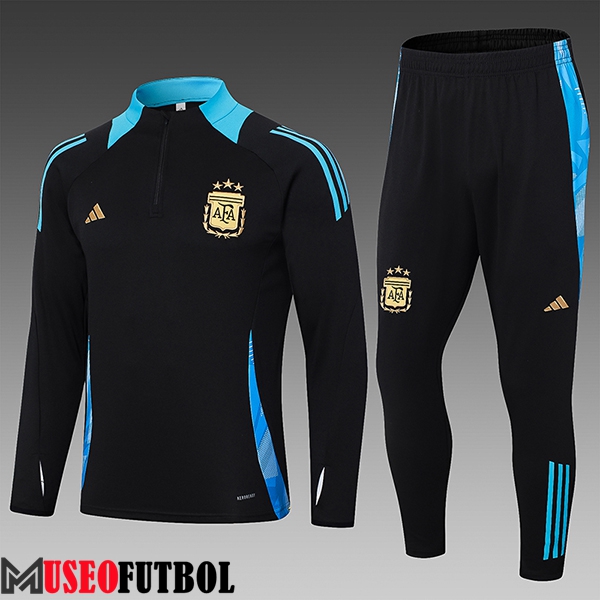 Chandal Equipos De Futbol Argentina Ninos Negro/Azul 2024/2025