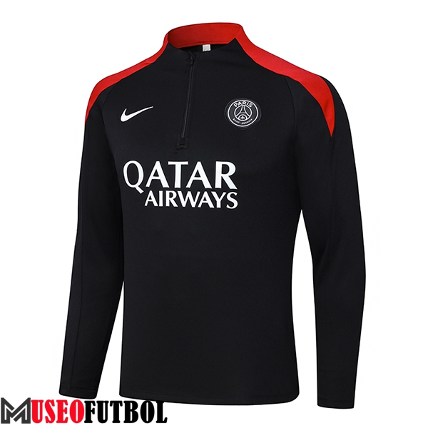 Sudadera De Entrenamiento PSG Negro/Rojo 2024/2025