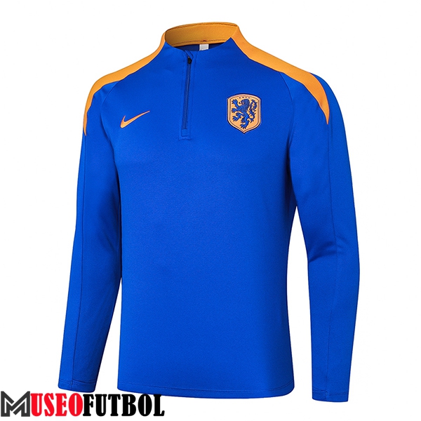 Sudadera De Entrenamiento Países Bajos Azul/Naranja 2024/2025