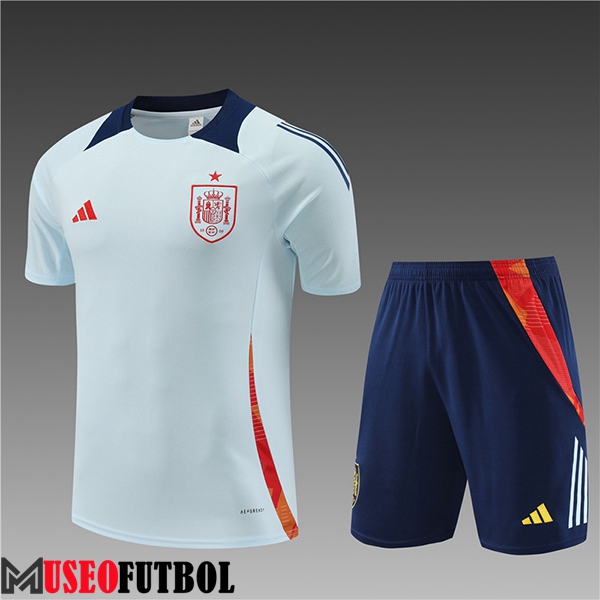 Camiseta Entrenamiento España Ninos Azul Claro 2024/2025