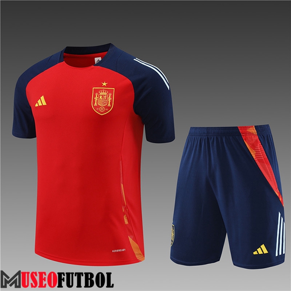 Camiseta Entrenamiento España Ninos Rojo/Azul 2024/2025