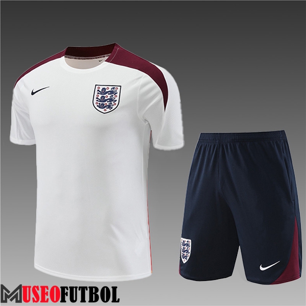 Camiseta Entrenamiento Inglaterra Ninos Blanco/Rojo 2024/2025