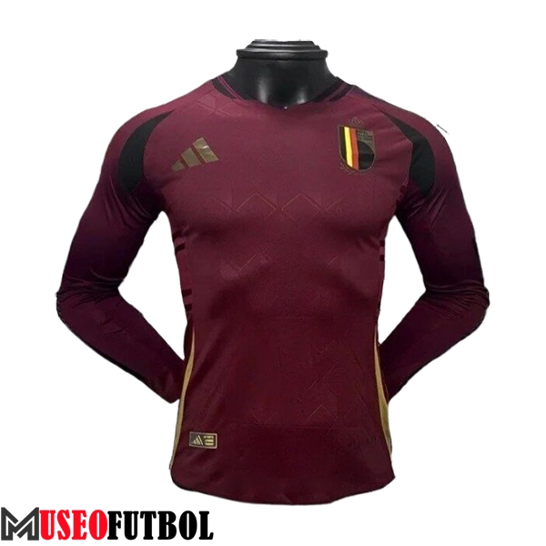 Camisetas De Futbol Bélgica Primera Manga Largas UEFA Euro 2024