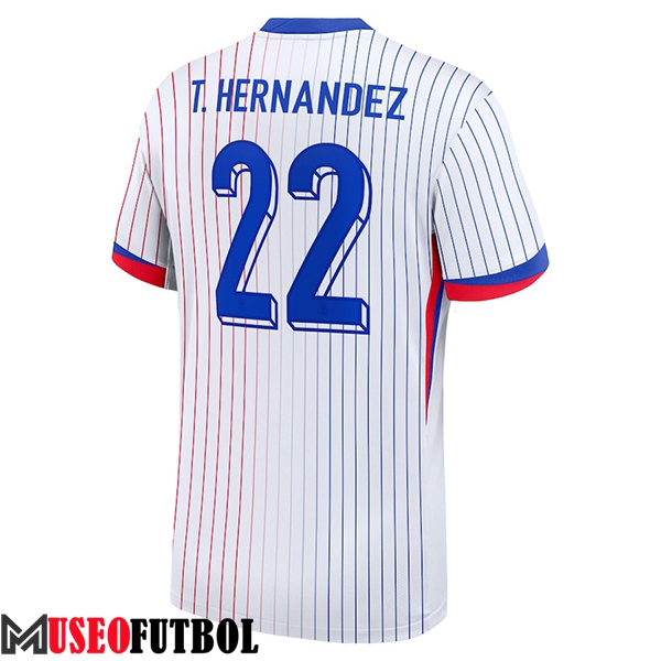 Camisetas De Futbol Francia (T. HERNANDEZ #22) UEFA Euro 2024 Segunda