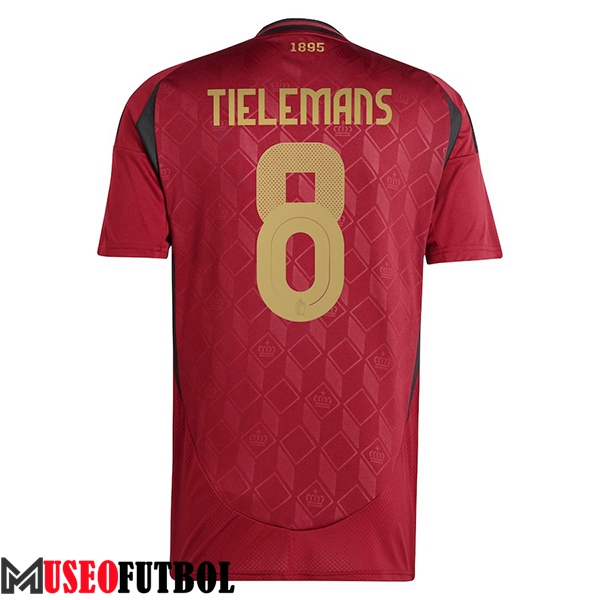 Camisetas De Futbol Bélgica (TIELEMANS #8) UEFA Euro 2024 Primera