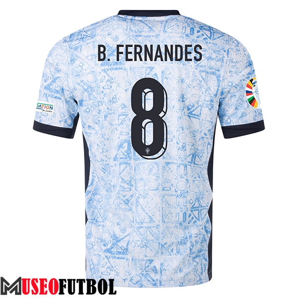 Camisetas De Futbol Portugal (B. FERNANDES #8) UEFA Euro 2024 Segunda