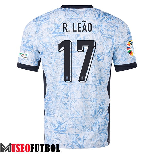 Camisetas De Futbol Portugal (R. LEAO #17) UEFA Euro 2024 Segunda