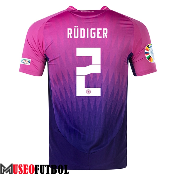 Camisetas De Futbol Alemania (RUDIGER #2) UEFA Euro 2024 Segunda