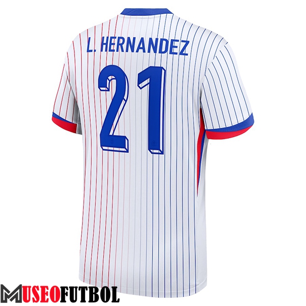 Camisetas De Futbol Francia (L. HERNANDEZ #21) UEFA Euro 2024 Segunda