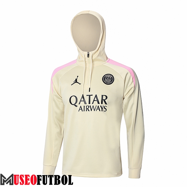 Chaqueta Con Capucha PSG Beige/Rosa 2024/2025