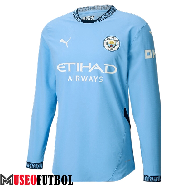 Nueva Camisetas De Futbol Manchester City Primera Manga Largas 2024/2025