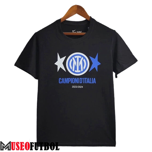 Camisetas De Futbol Inter Milan T-Shirt Champion 2 Negro 2023/2024