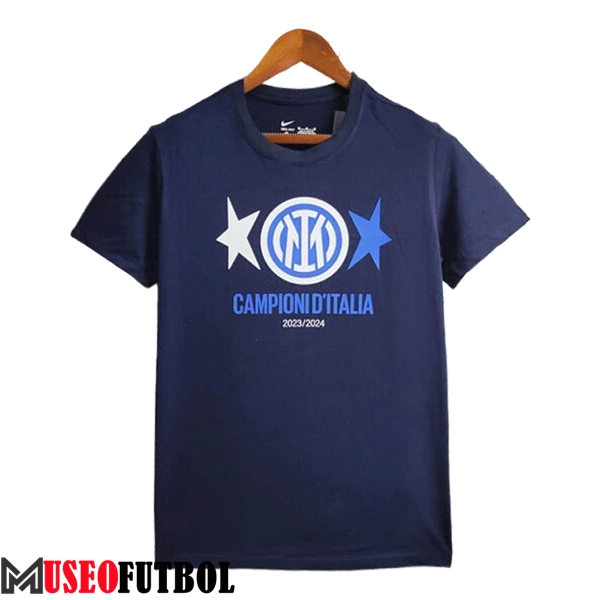 Camisetas De Futbol Inter Milan T-Shirt Champion 2 Azul marino 2023/2024