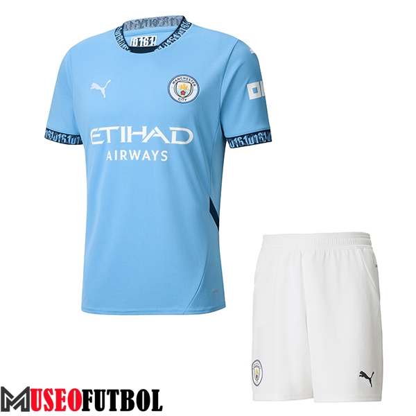 Nueva Camisetas De Futbol Manchester City Ninos Primera 2024/2025