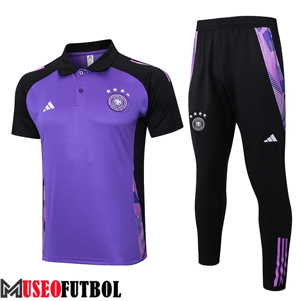 Camiseta Polo Alemania Violeta/Negro 2024/2025