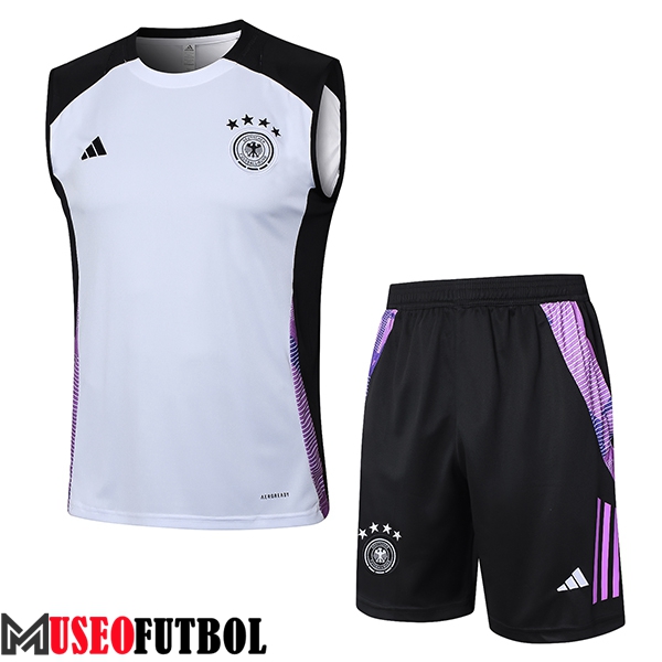 Camiseta Entrenamiento sin mangas Alemania Blanco/Negro/Violeta 2024/2025