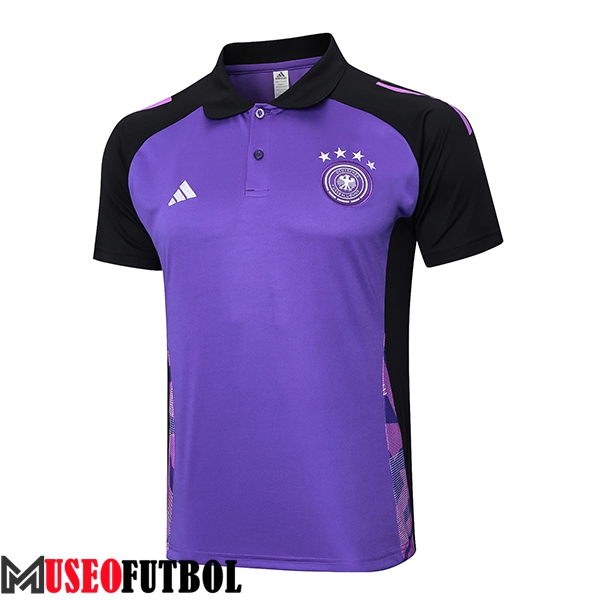 Camiseta Polo Alemania Violeta/Negro 2024/2025