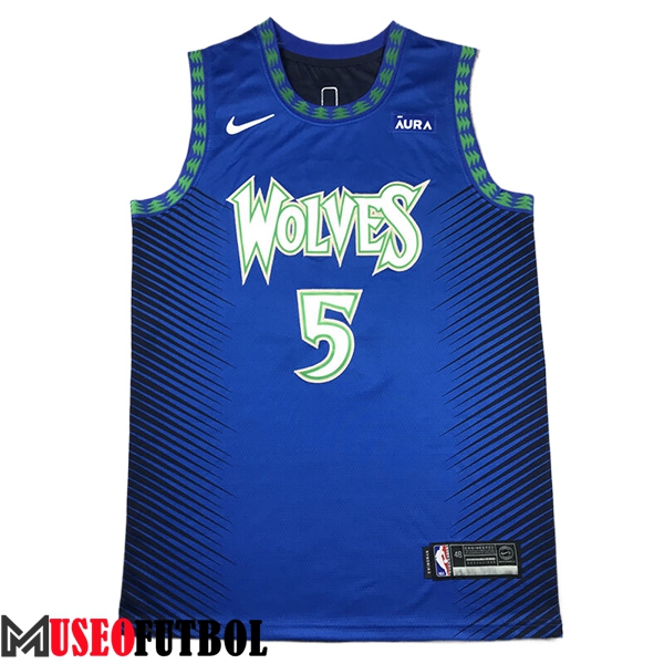 Camisetas NBA Minnesota Timberwolves (EDWARDS #5) 2024/25 Azul/Negro/Verde