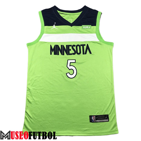 Camisetas NBA Minnesota Timberwolves (EDWARDS #5) 2024/25 Verde/Negro