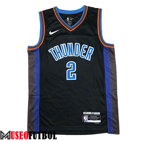 Camisetas NBA Oklahoma City Thunder (GILGEOUS-ALEXANDER #2) 2024/25 Negro/Azul