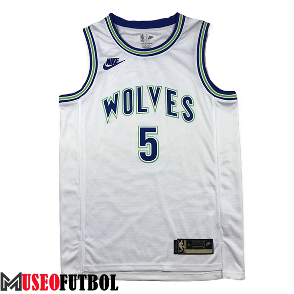 Camisetas NBA Minnesota Timberwolves (EDWARDS #5) 2024/25 Blanco/Azul/Verde