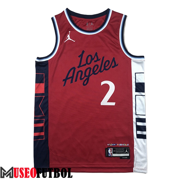 Camisetas NBA Los Angeles Clippers (LEONARD #2) 2024/25 Rojo/Negro/Blanco