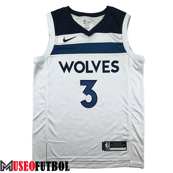 Camisetas NBA Minnesota Timberwolves (McDANIELS #3) 2024/25 Blanco/Azul -02