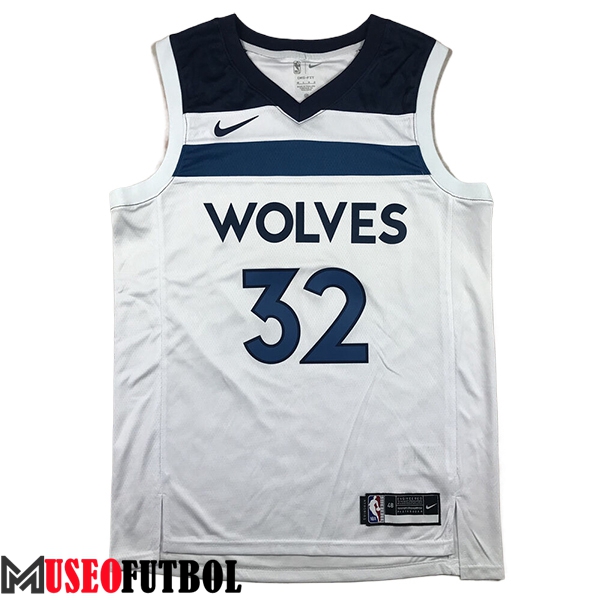 Camisetas NBA Minnesota Timberwolves (TOWNS #32) 2024/25 Blanco/Azul -02