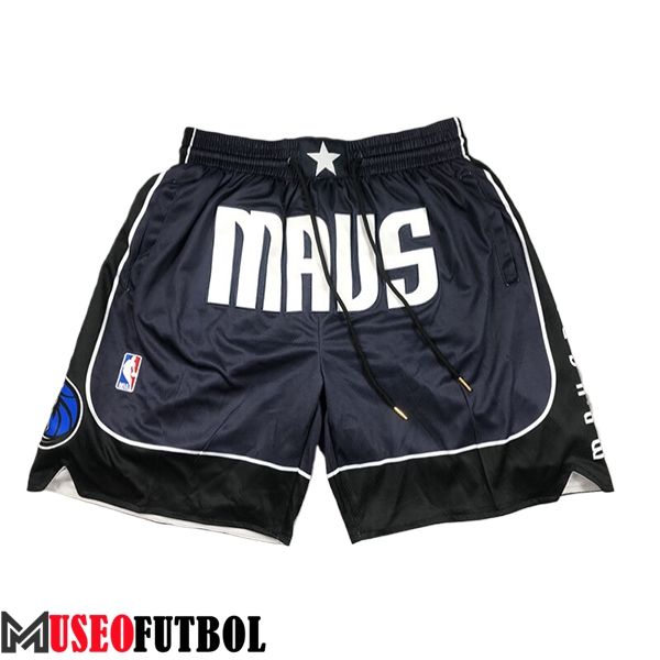 Cortos NBA Dallas Mavericks 2024/25 Negro/Blanco -02