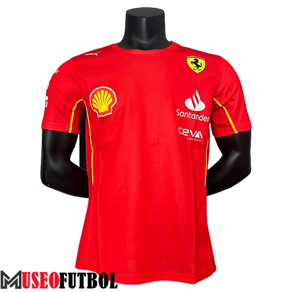 Camiseta de manga corta F1 Scuderia Ferrari Team Rojo/Amarillo 2024