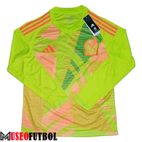 Camiseta Equipo Nacional México Portero Manga Largas Verde 2024/2025