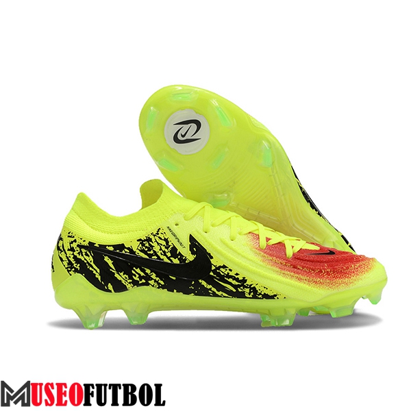 Nike Botas De Fútbol Phantom Luna Elite NU FG Negro/Verde/Rojo