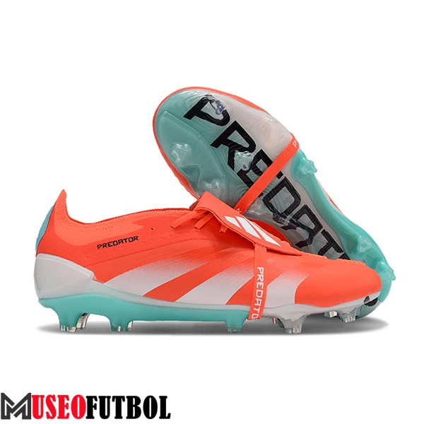 Adidas Botas De Fútbol Predator Elite Tongue FG Blanco/Naranja