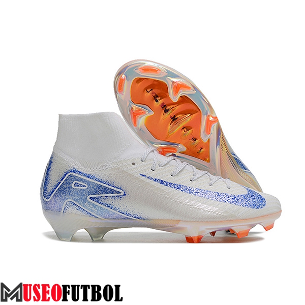 Nike Botas De Fútbol Air Zoom Mercurial Superfly IIX Elite FG Blanco/Azul